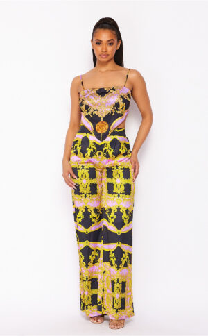 BAROCCO PRINT BANDANA TOP & WIDE LEG PANTS