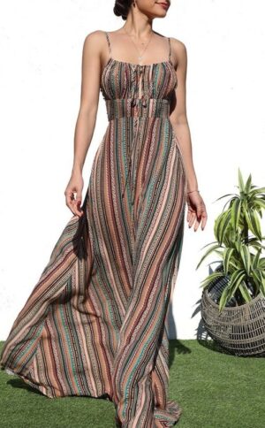 Enchanting Woven Westem Maxi Dress